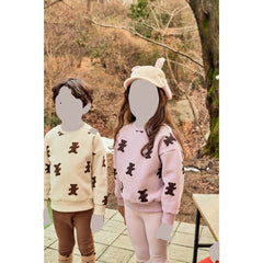 Petite Hailey Bear Print Sweatshirt