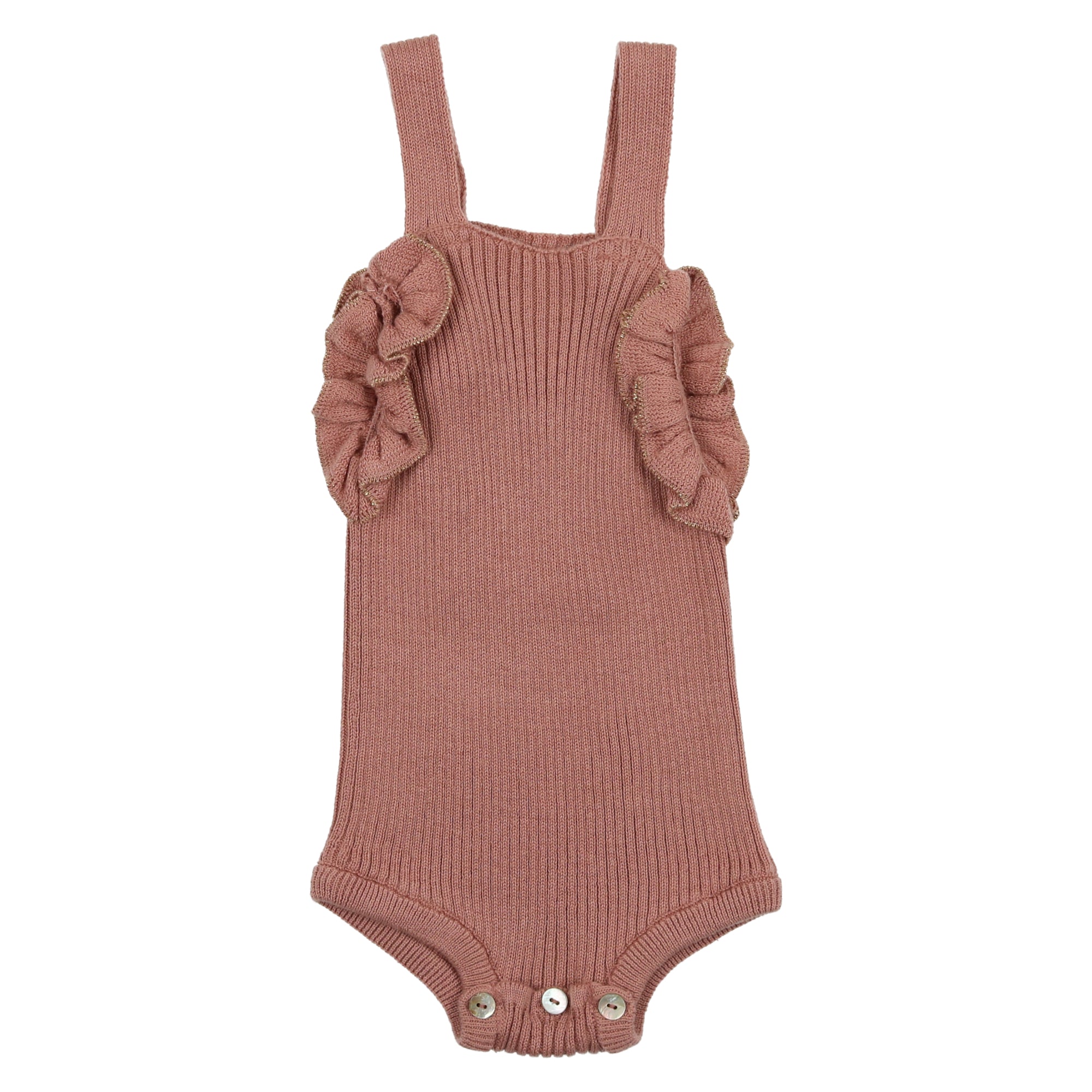 mon tresor forever frills knit romper