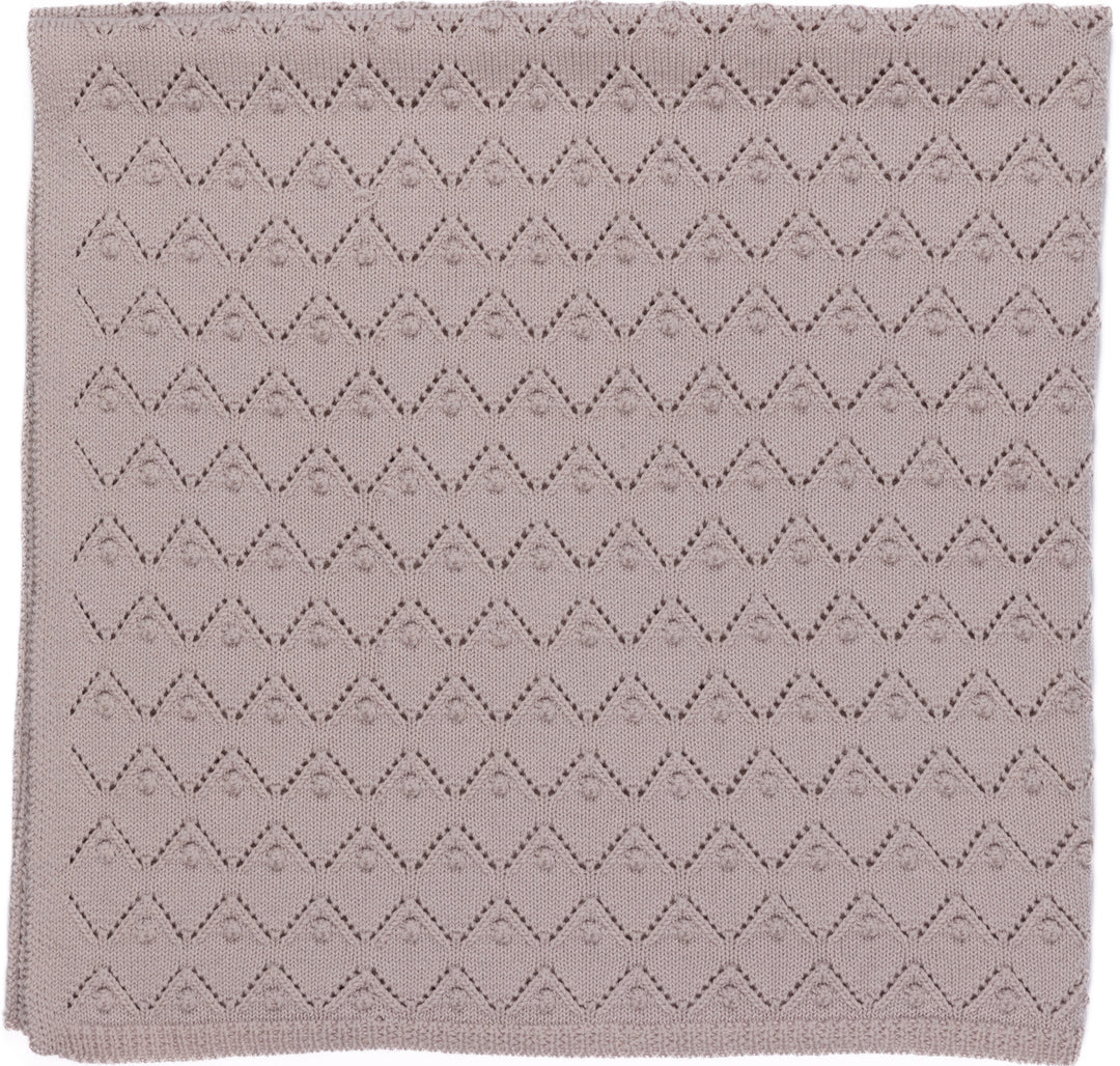 Kipp Baby Light Pink Chunky Pointelle Knit Blanket