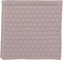 Kipp Baby Light Pink Chunky Pointelle Knit Blanket