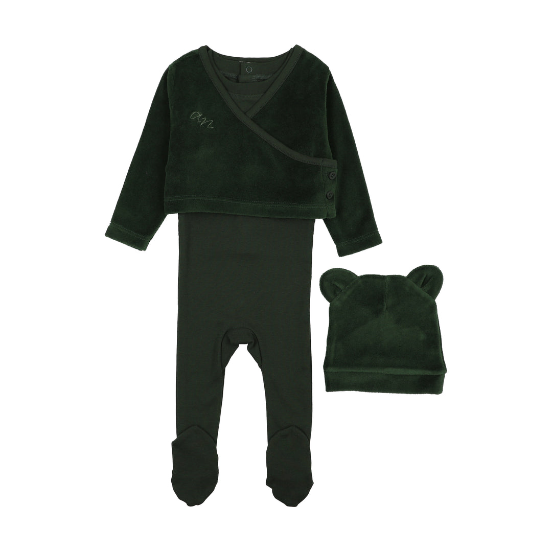 Ann of Nan Green Footie with Wrap