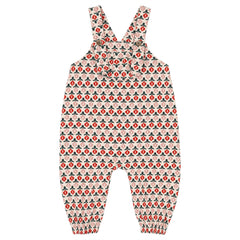 Mini P – Cream Printed Cord Romper | Cream