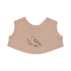 Peluche Bebe – Knit Cross Stitch Overlay Bib