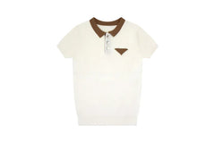 Klai White Rib Collar Sweater