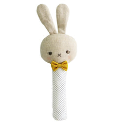 Alimrose Baby Roberto Bunny Squeaker – Soft Plush Baby Toy (Newborn Sensory Toy & Luxury Baby Gift)