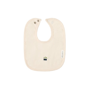 Elys & Co Navy/Cream Ribbed Cherry Bib
