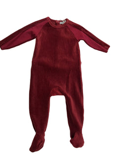 Little Lux Cozy Ribbed Velour Footie