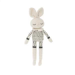 Blue Dots Crochet Bunny Organic Cotton
