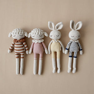 Blue Dots Crochet Bunny Organic Cotton