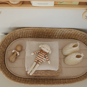 Caramel Striped Crochet Lamb Organic Cotton