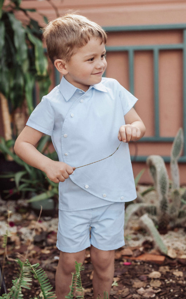 Mini Nod Soft Blue Rounded Button Set