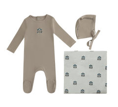 Mini Label Boys Tan Mini Merry Layette Set