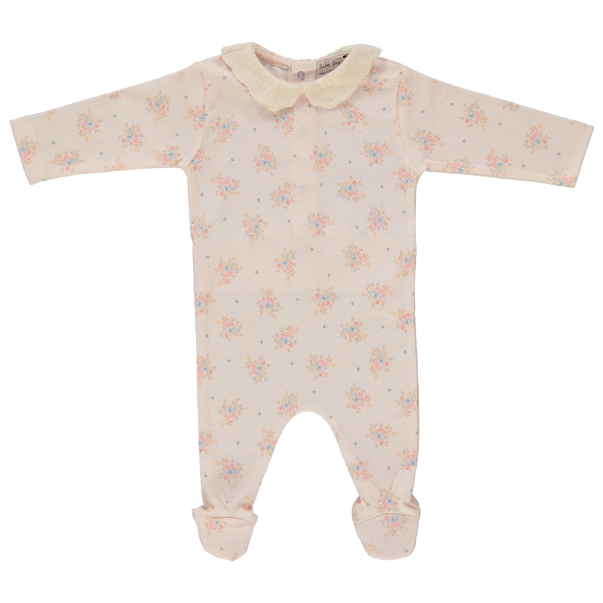 Bebe Organic Marie Collar Footie Summer Bouquet