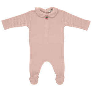 Bebe Organic Cherry Pointelle Footie
