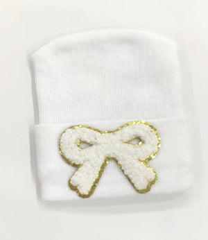 Appliqué Hospital Hat for Newborn Babies | Luxury Newborn Take-Home Essential