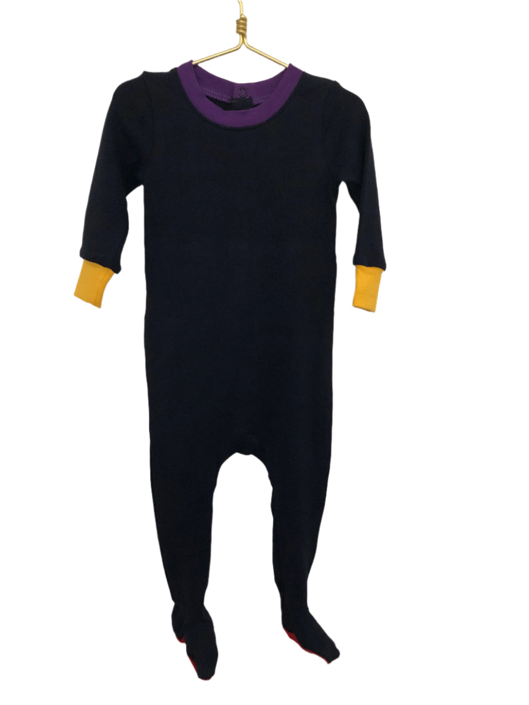 Parni Navy/Purple Colorblock Footie