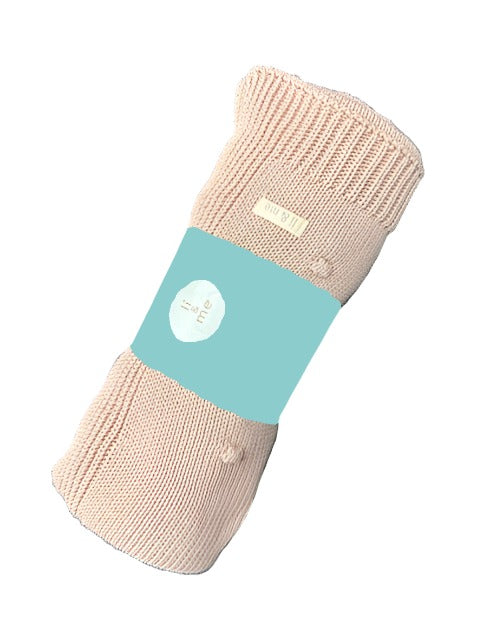 Li+Me Kurt Pale Rose Knit Blanket