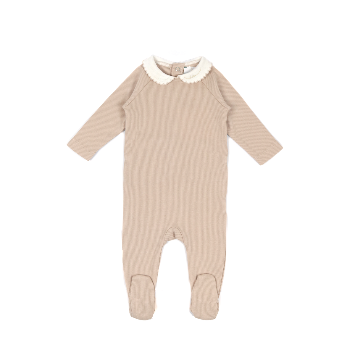 Flroal Cluster Footie With Bonnet- Vanilla/Mauve main image 0