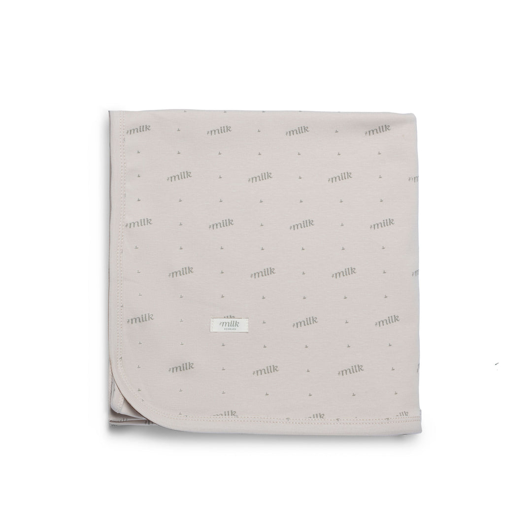 Milk Motif Sand Swaddle Blanket