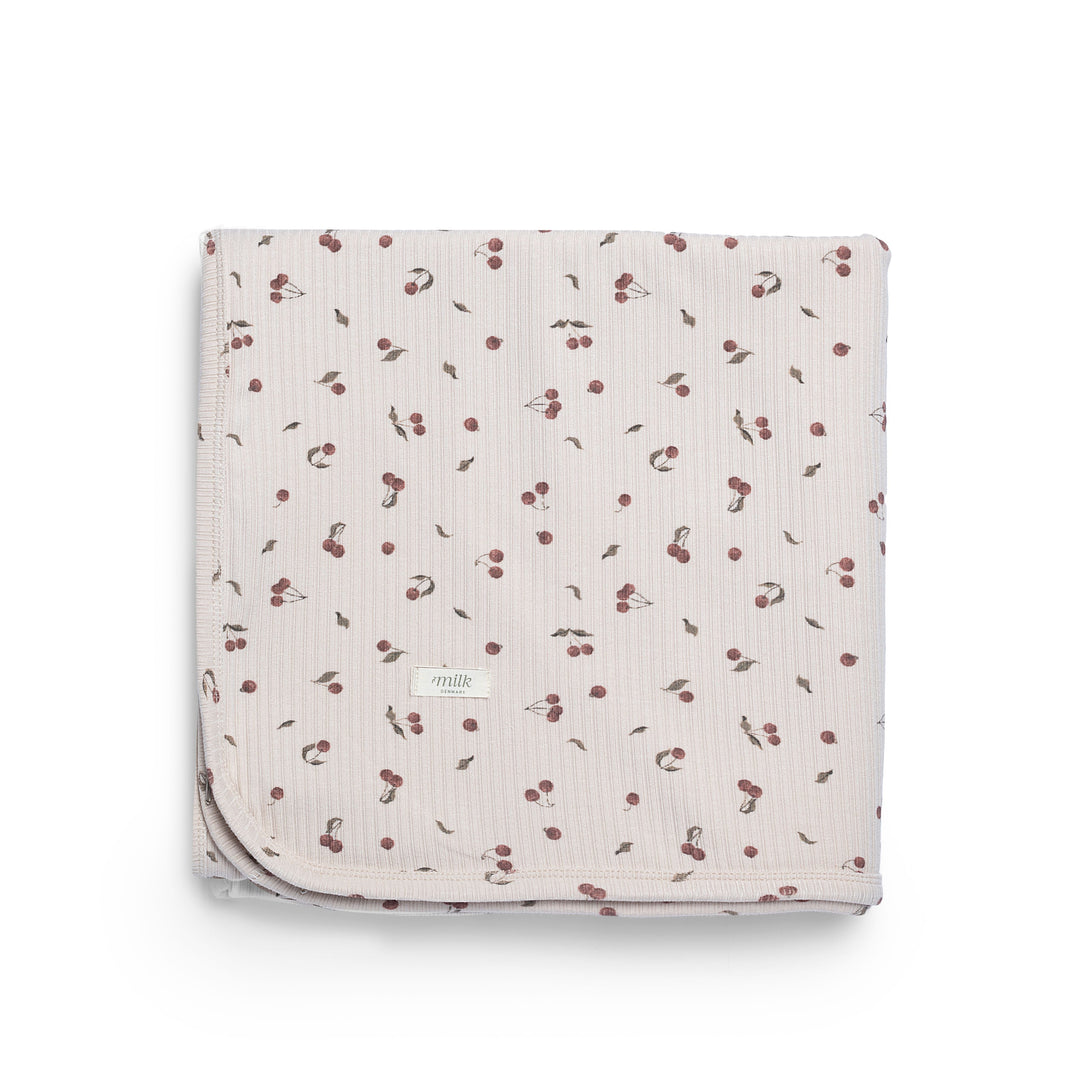Milk Cherry Swaddle Blanket