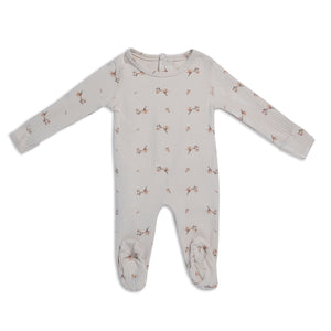 Milk Blossom Oat Footie + Bonnet