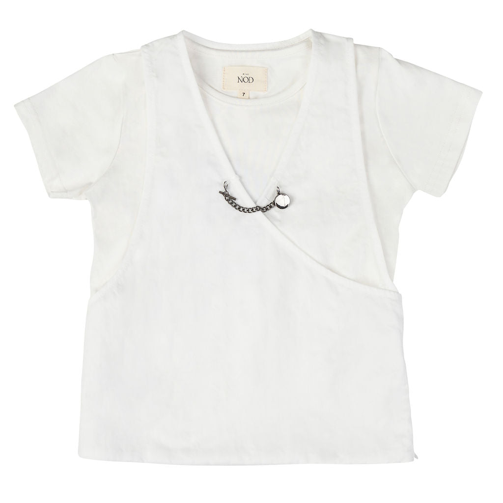 Mini Nod White Shirt with Chain Combo