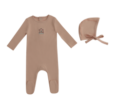 Mini Label Girls Pink Mini Merry Footie + Hat