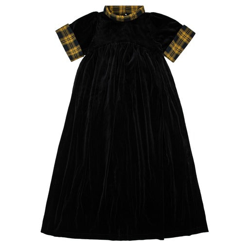 Mini Nod Velvet Turtleneck Maxi Jumper Black/Yellow