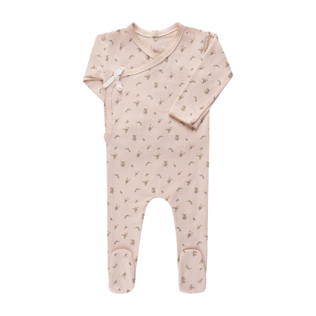 Ely's & Co Printed Ginkgo - Blush - Footie