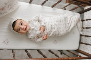 Peluche Blossom Footie + Bonnet + Swaddle - Rose