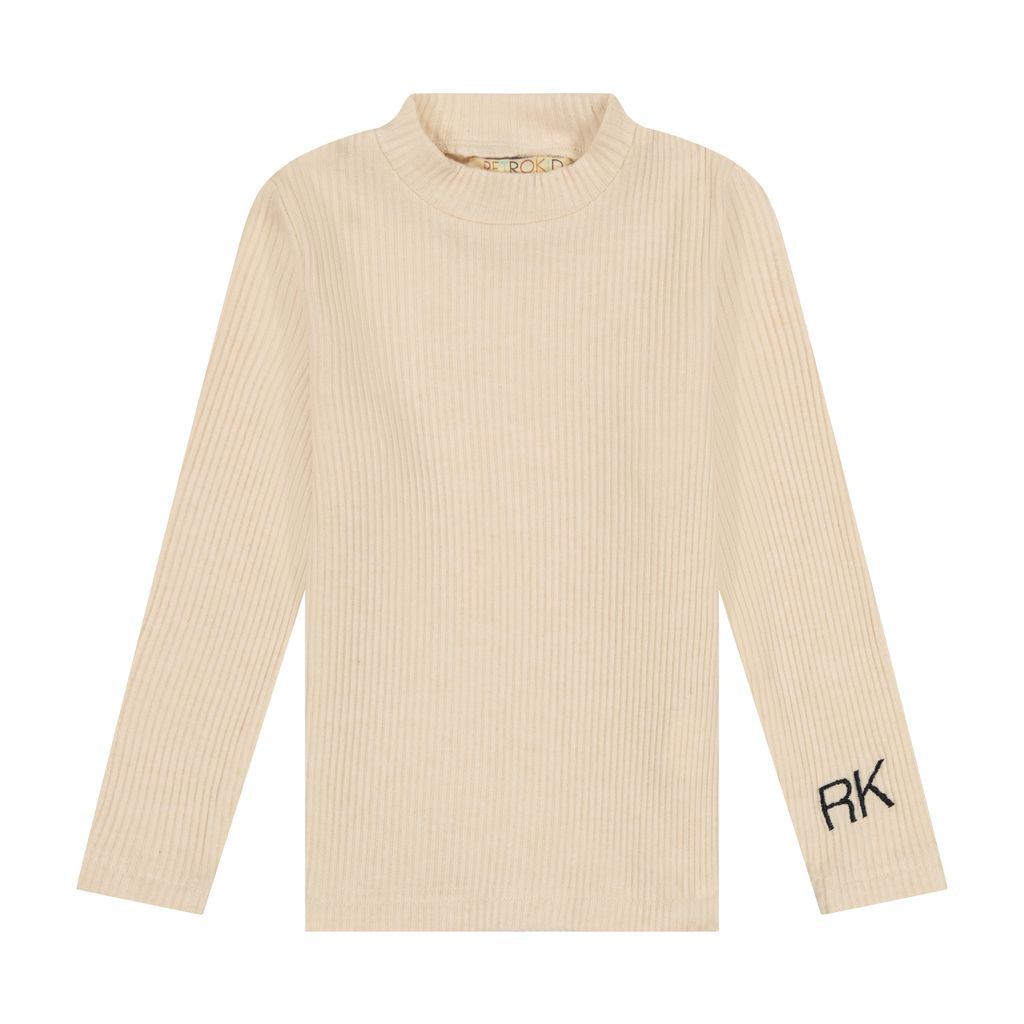 Retro Kid Oat/Cream Vince Mockneck Knit Sweater