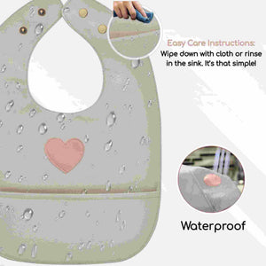 Bleu La La Trendsetter Set of Soft Vegan Leather Easy Clean Bibs