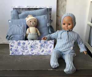 Italian ribbed knit baby set