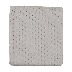 Mema Knits pointelle baby blanket