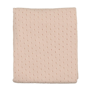 Mema Knits pointelle baby blanket