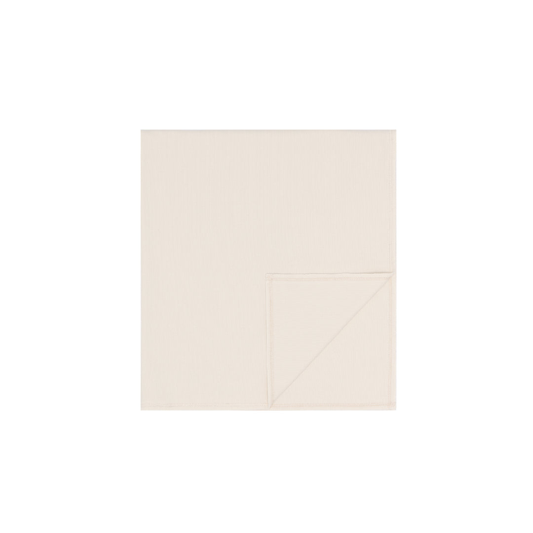 Parni White Ivory Ribbed Baby Blanket