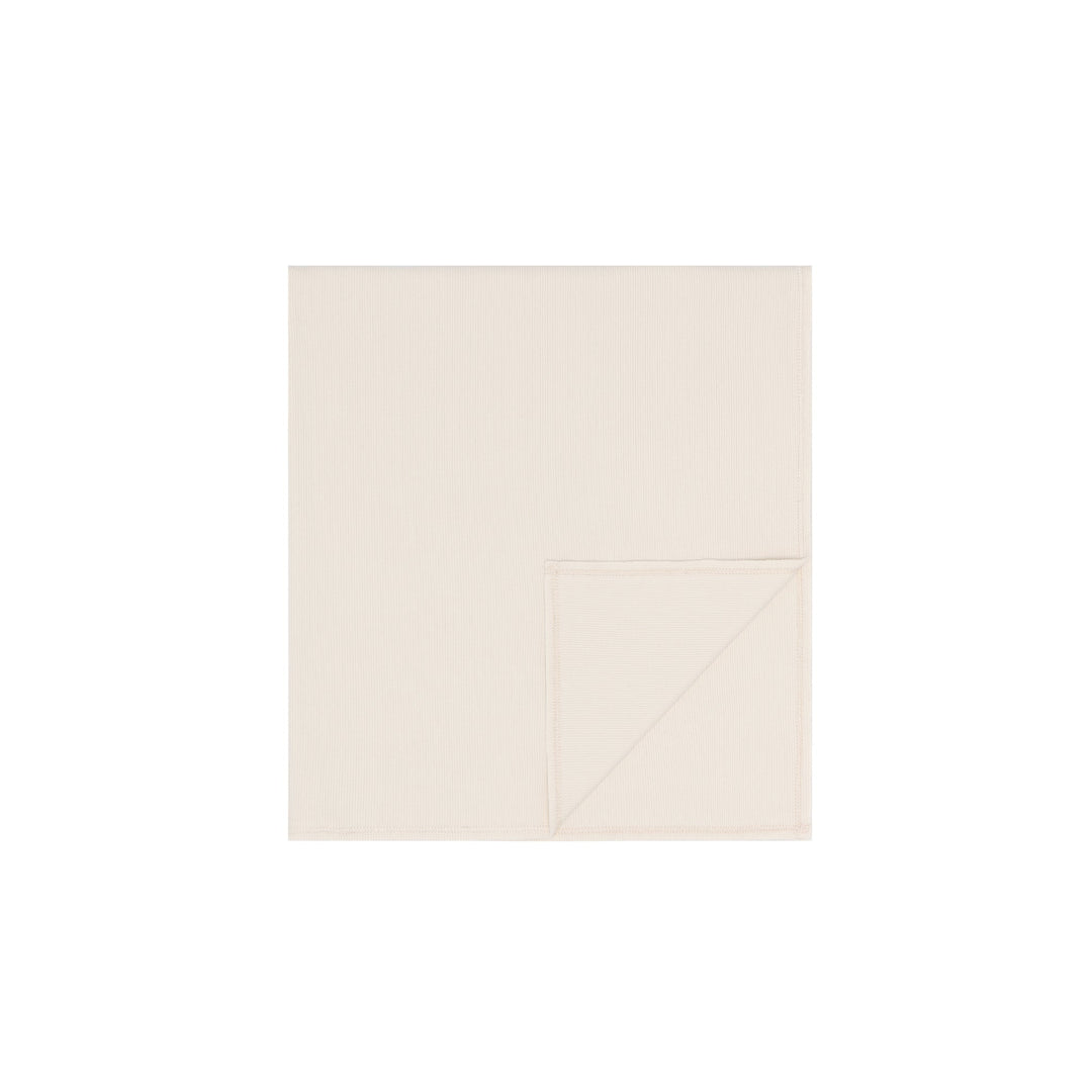 Parni White Ivory Ribbed Baby Blanket
