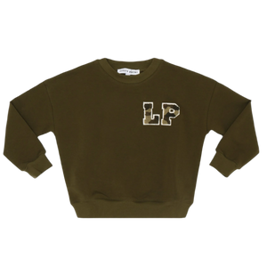 Girls Green Parni Sweatshirt – Comfy LP Logo Crewneck