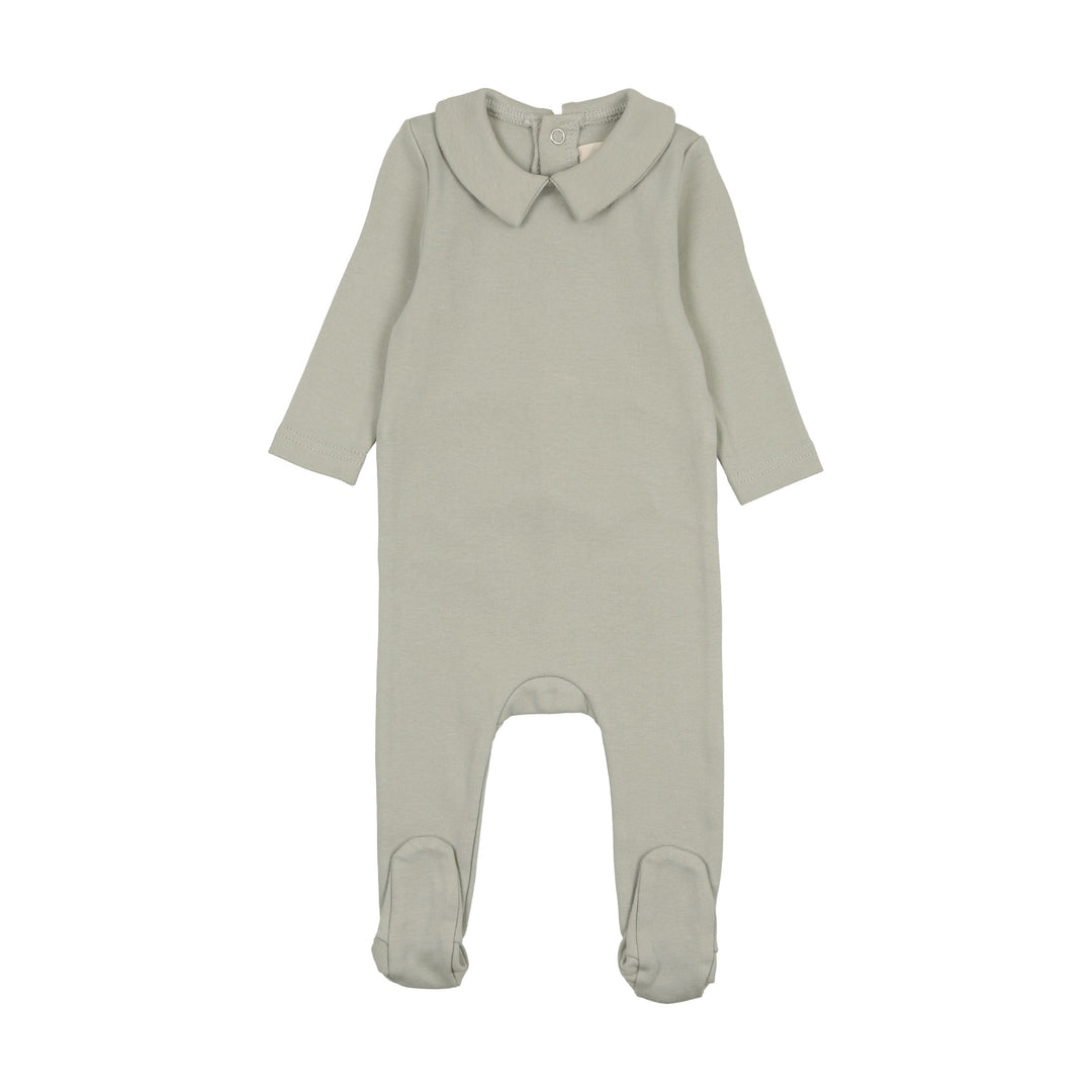 Mema Knits Mint Green Boys Base Footie