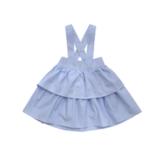 Parni Blue Stripe Tiered Skirt