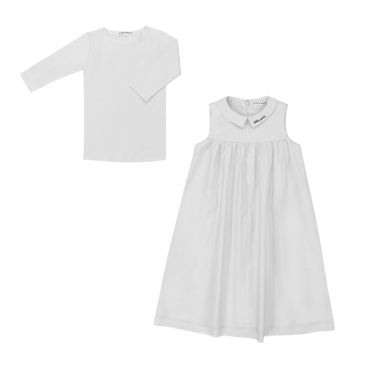 Parni White Logo Collar Jumper + Tshirt
