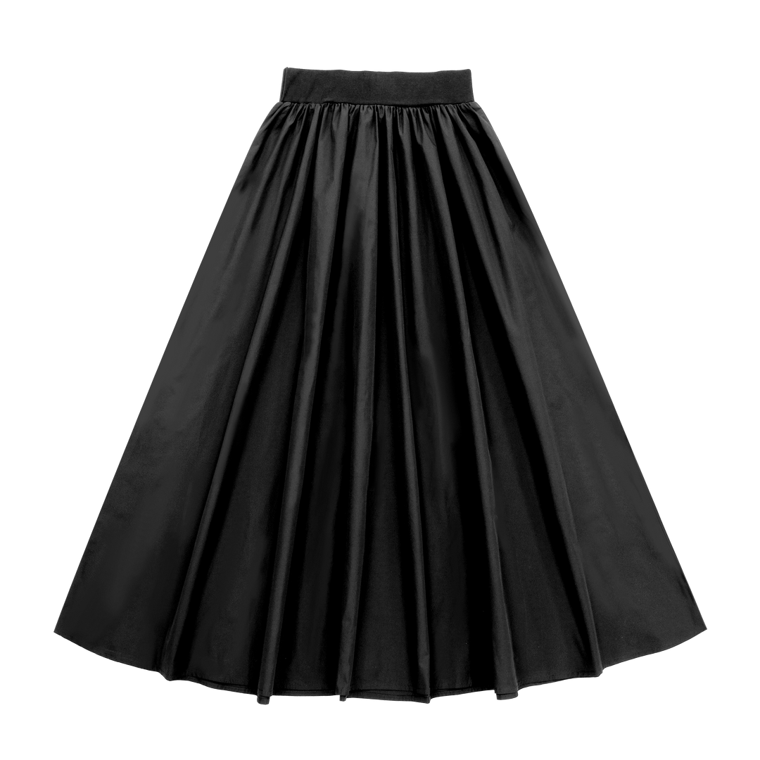 Parni Black Teen Taffeta Skirt