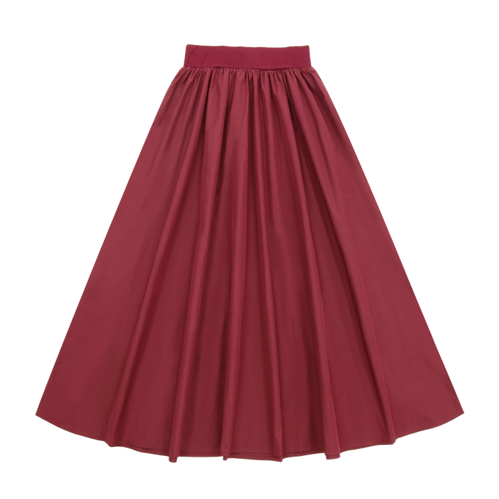 Parni Burgundy Teen Taffeta Skirt