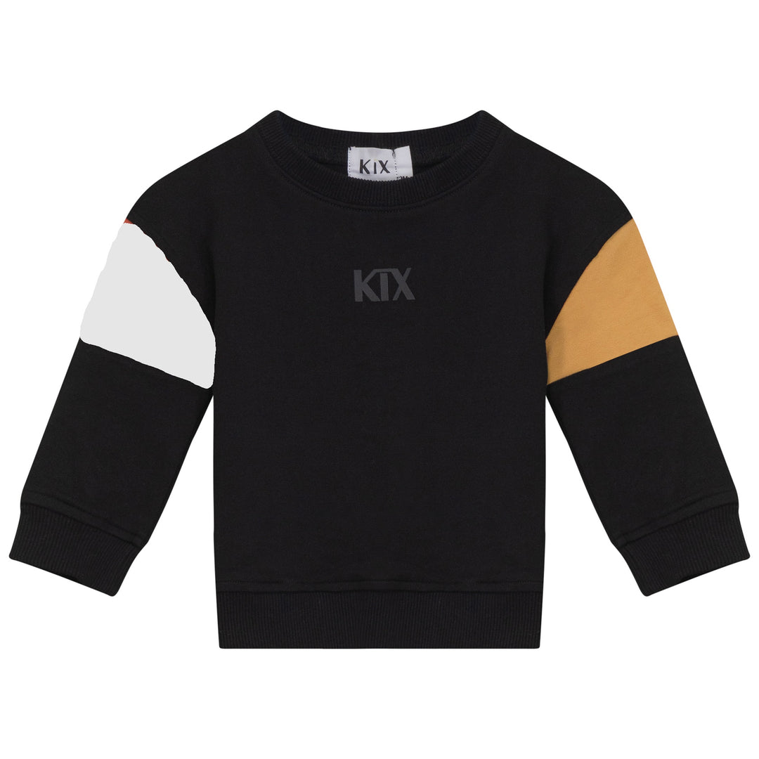 Kix Black/Rust Colorblock Sweatshirt