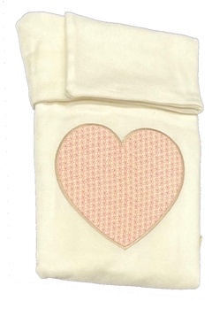 Baby Knit Blanket with Heart Print