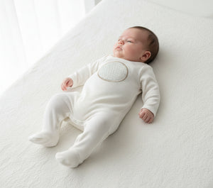 Baby Knit Footie with Circle Print