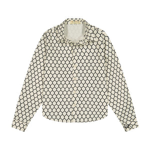 Retro Kid Cream Vince Printed Kids Cotton Shirt