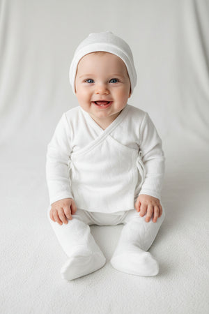 Latte Baby Quilted 3-Piece Wrap Set
