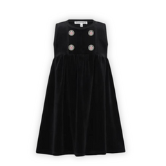 Little Parni Elegant Black Velour Jumper for Girls
