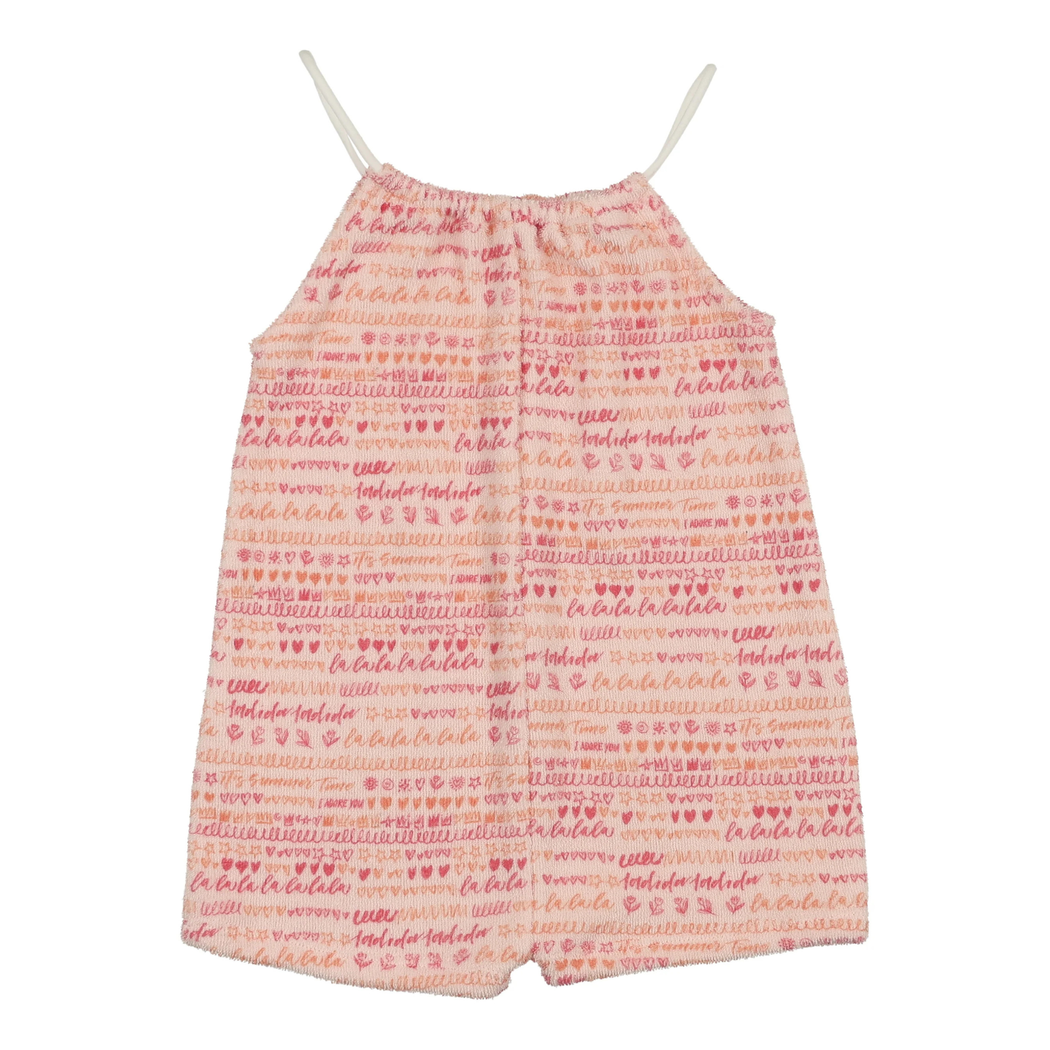 Bee & Dee - Baby Terry Scribble Romper - Sand Pink